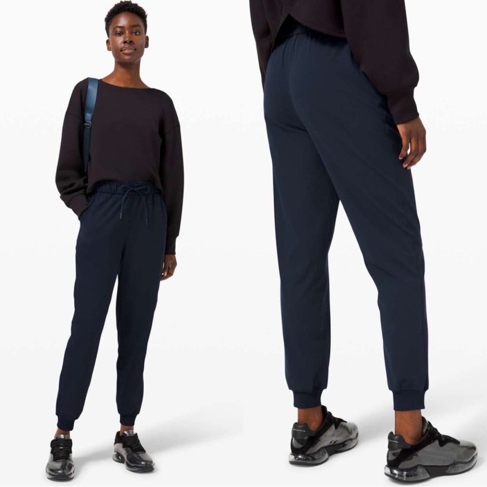 Lululemon Keep Moving Jogger True Navy Size 2 High Rise Zipper Pocket